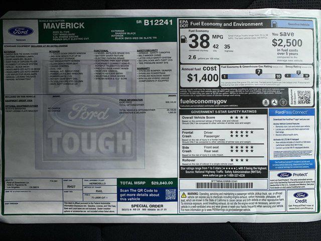 new 2025 Ford Maverick car, priced at $29,336