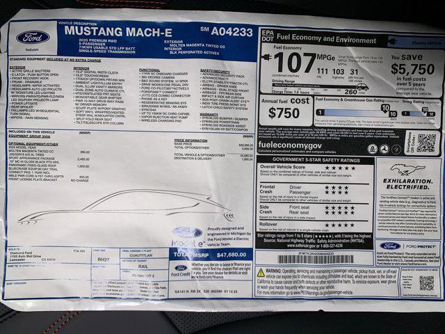 new 2025 Ford Mustang Mach-E car, priced at $47,680