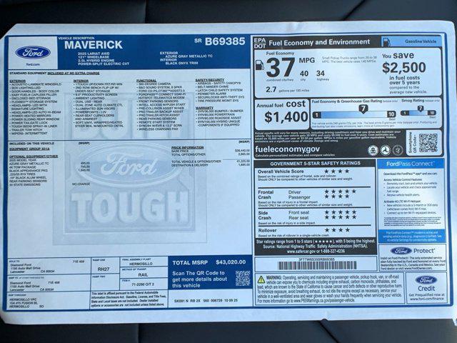 new 2025 Ford Maverick car, priced at $42,108