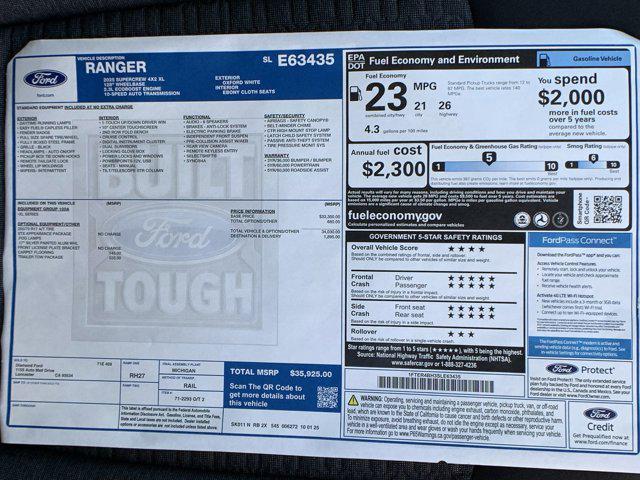 new 2025 Ford Ranger car, priced at $34,956