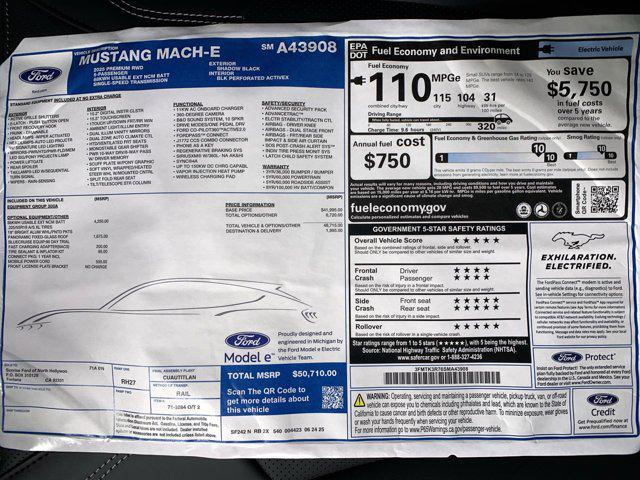 new 2025 Ford Mustang Mach-E car, priced at $49,747