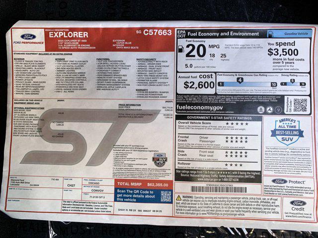 new 2025 Ford Explorer car, priced at $62,355