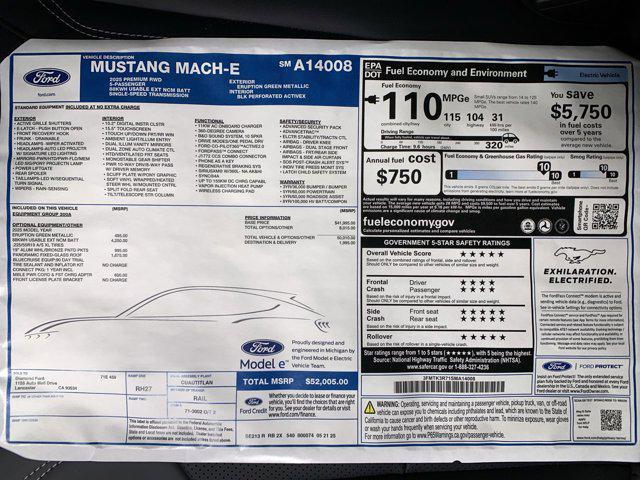 new 2025 Ford Mustang Mach-E car, priced at $52,005
