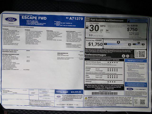 new 2025 Ford Escape car, priced at $31,400