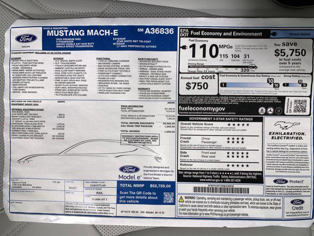 new 2025 Ford Mustang Mach-E car, priced at $51,477