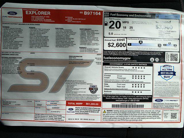 new 2025 Ford Explorer car, priced at $61,285