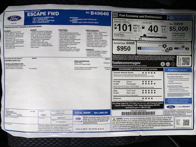 new 2024 Ford Escape car, priced at $41,995