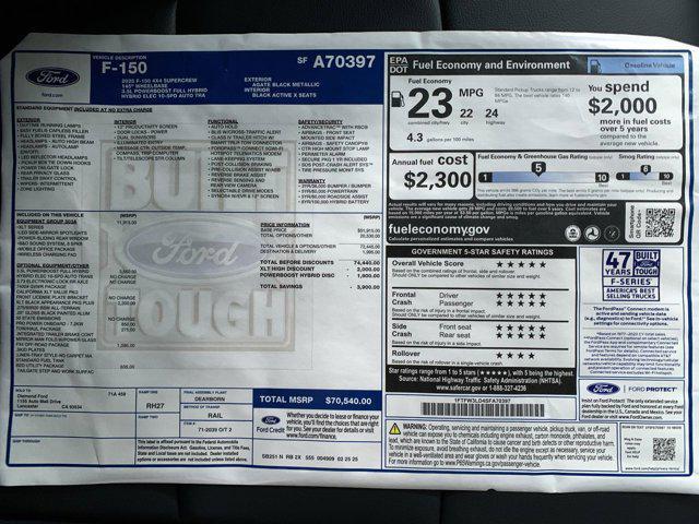 new 2025 Ford F-150 car, priced at $70,540