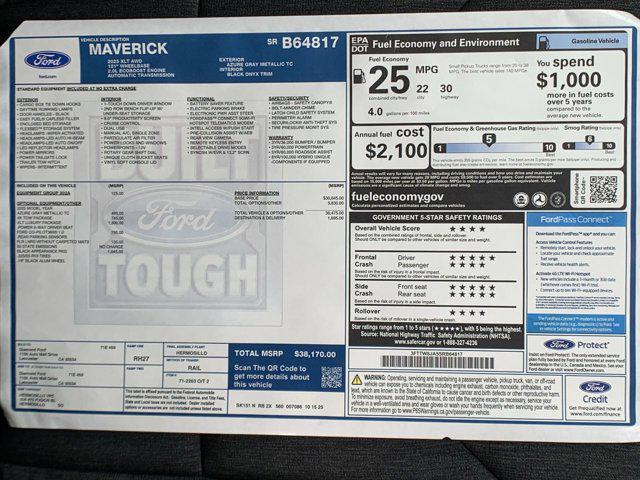 new 2025 Ford Maverick car, priced at $37,213