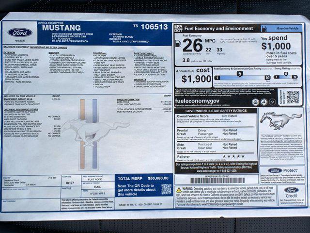 new 2026 Ford Mustang car, priced at $48,241