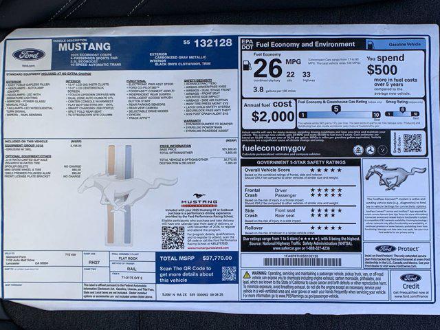 new 2025 Ford Mustang car, priced at $36,324