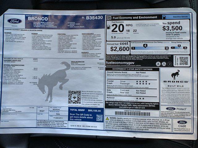 new 2025 Ford Bronco car, priced at $48,776