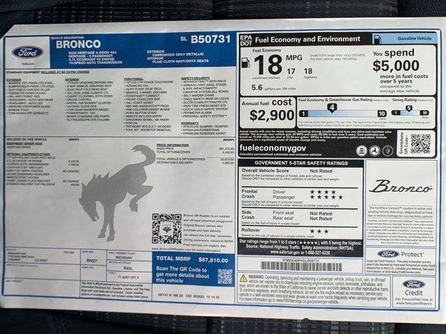 new 2025 Ford Bronco car, priced at $56,338