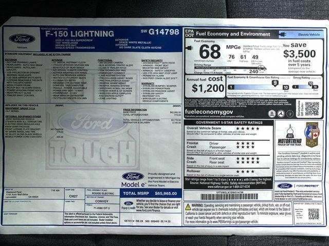 new 2025 Ford F-150 Lightning car, priced at $65,965