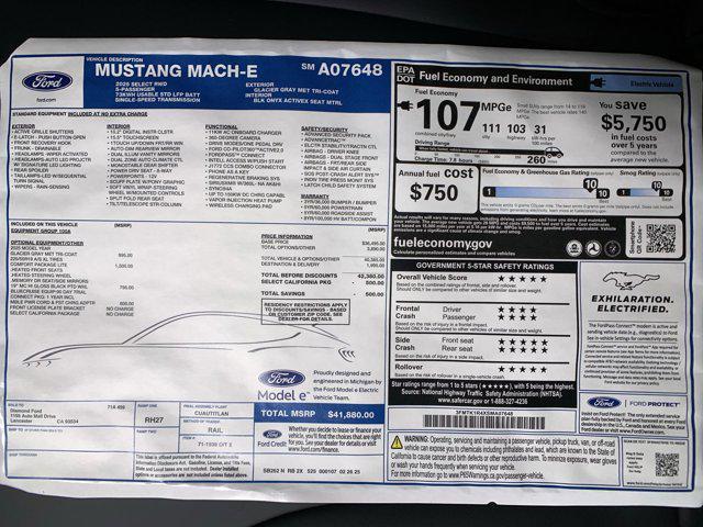 new 2025 Ford Mustang Mach-E car, priced at $41,880