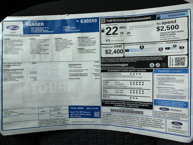 new 2025 Ford Ranger car, priced at $37,657