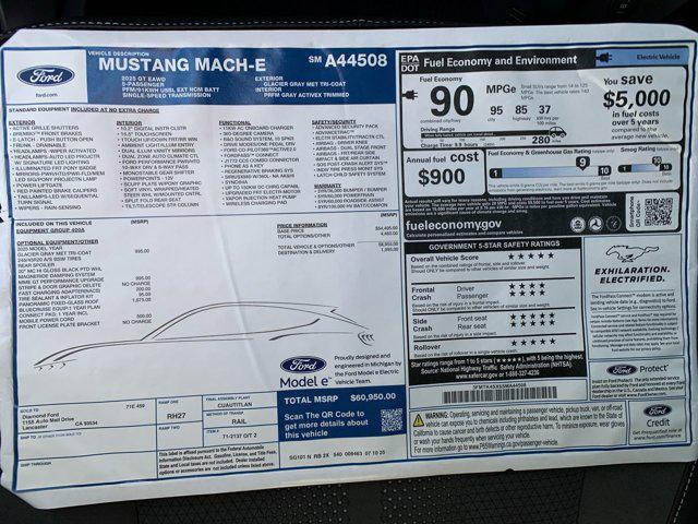 new 2025 Ford Mustang Mach-E car, priced at $59,673