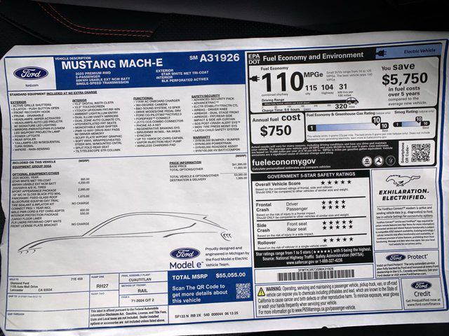 new 2025 Ford Mustang Mach-E car, priced at $55,055