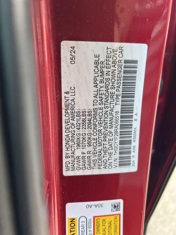 used 2024 Honda Accord car, priced at $25,722