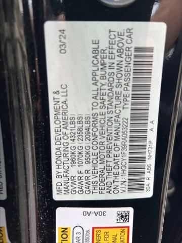 used 2024 Honda Accord car, priced at $27,694
