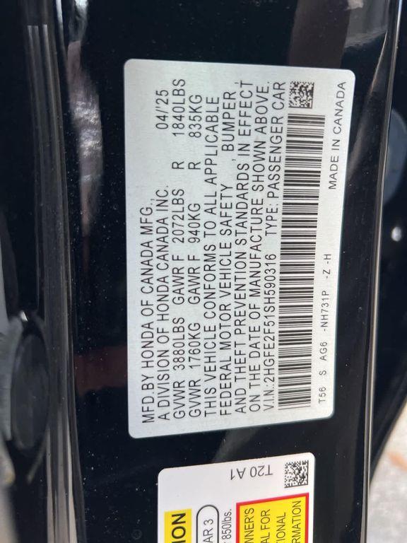 used 2025 Honda Civic car, priced at $25,302