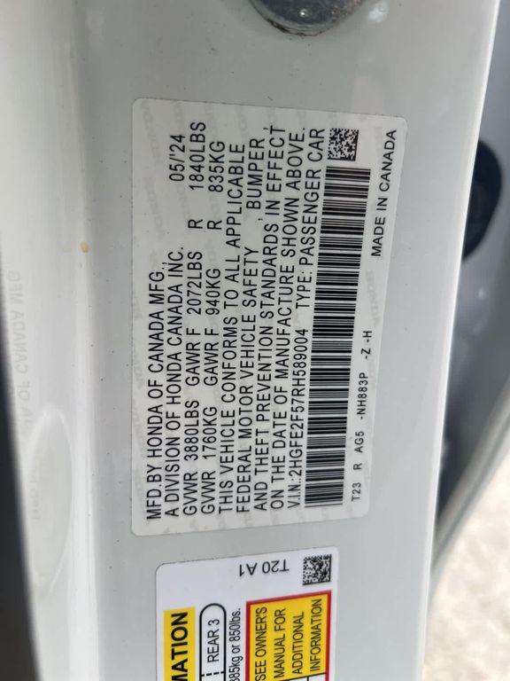 used 2024 Honda Civic car, priced at $24,271