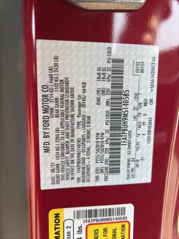 used 2021 Ford Mustang car, priced at $30,769