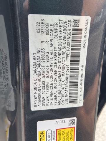 used 2022 Honda Civic car, priced at $24,573