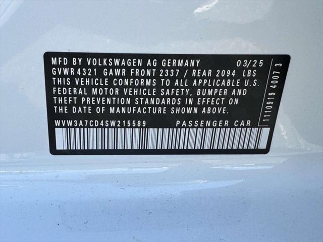new 2025 Volkswagen Golf GTI car, priced at $40,540