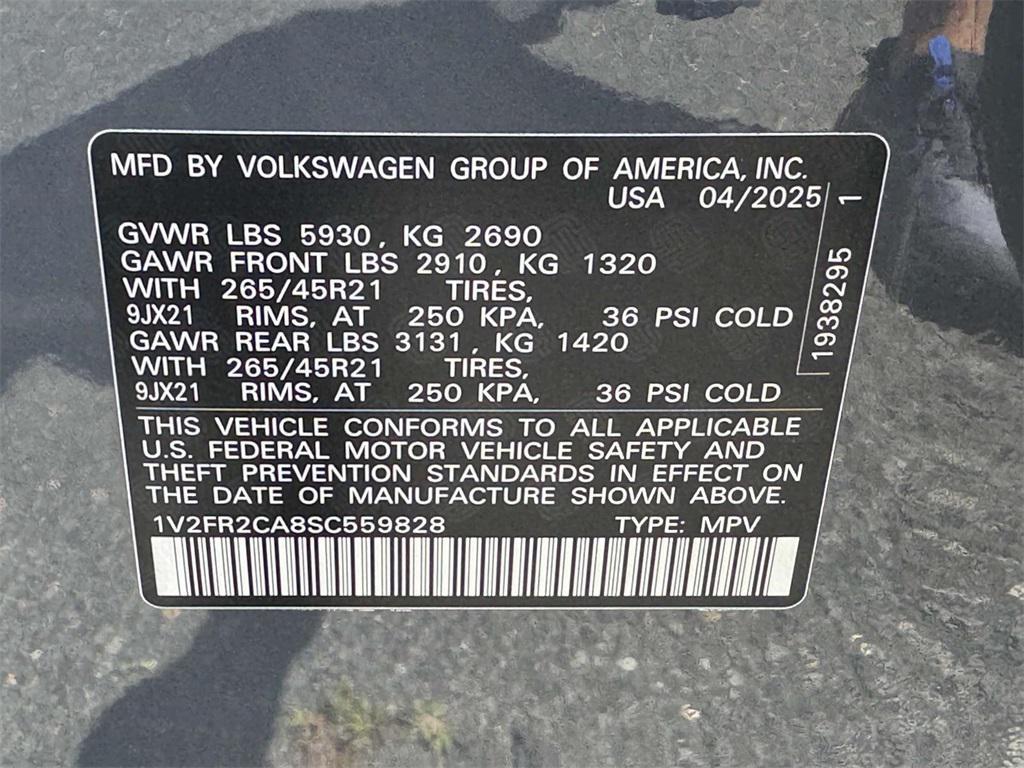 new 2025 Volkswagen Atlas car, priced at $54,721