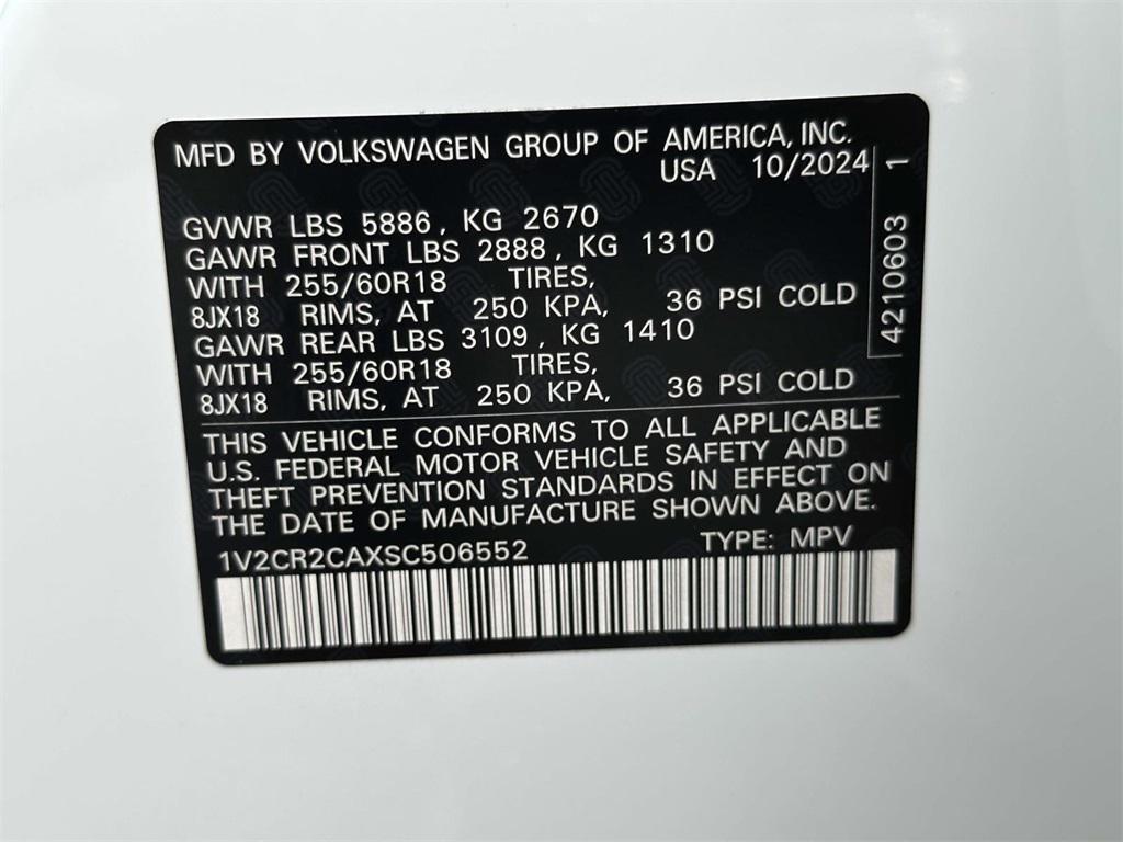 new 2025 Volkswagen Atlas car, priced at $47,789