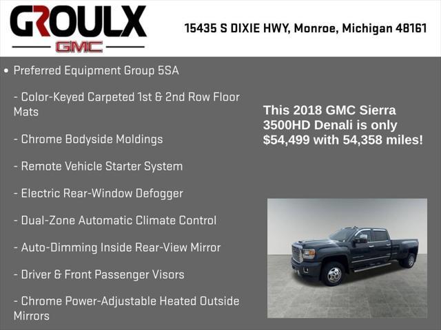 used 2018 GMC Sierra 3500 car, priced at $54,499