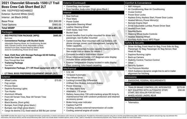 used 2021 Chevrolet Silverado 1500 car, priced at $30,995