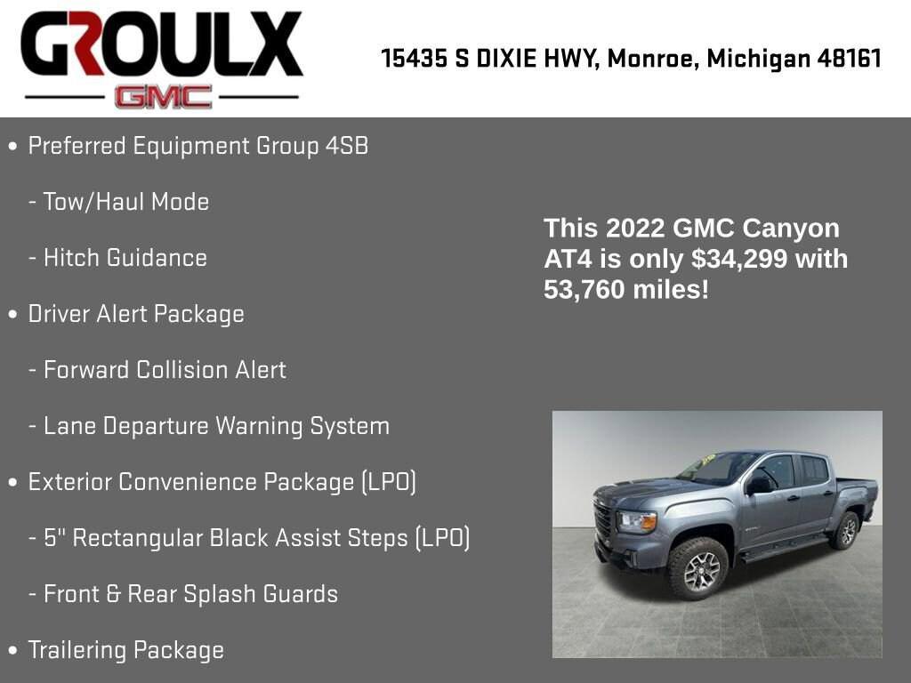 used 2022 GMC Canyon car, priced at $34,299