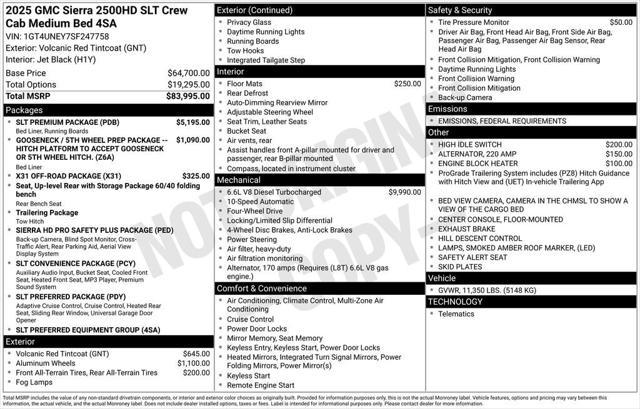 new 2025 GMC Sierra 2500 car, priced at $81,695
