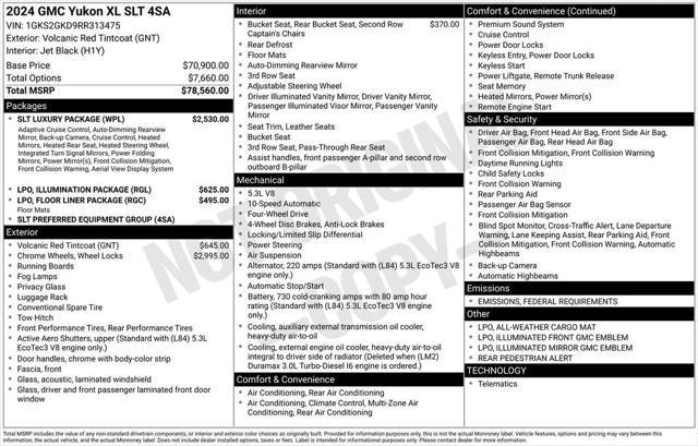 new 2024 GMC Yukon XL car, priced at $80,055