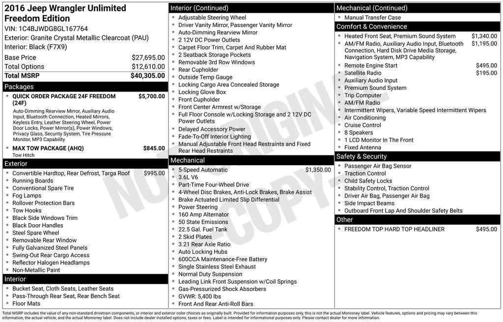 used 2016 Jeep Wrangler Unlimited car, priced at $19,189