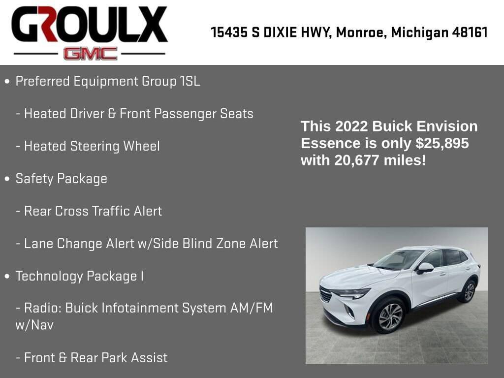 used 2022 Buick Envision car, priced at $25,895