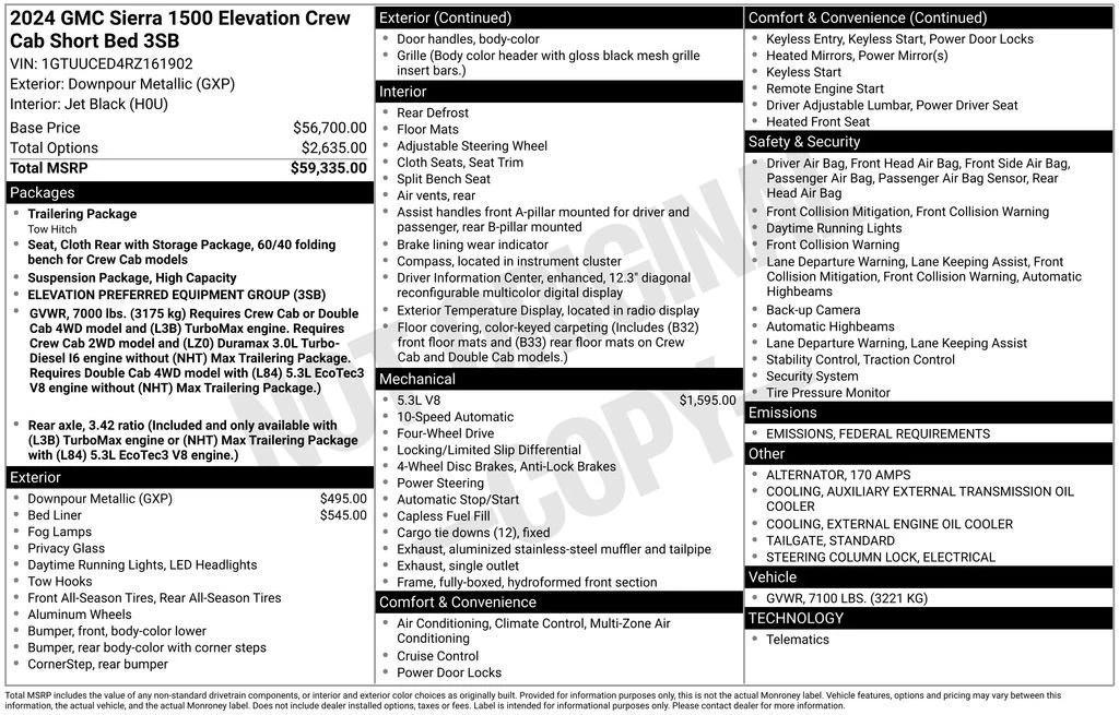 used 2024 GMC Sierra 1500 car, priced at $46,495