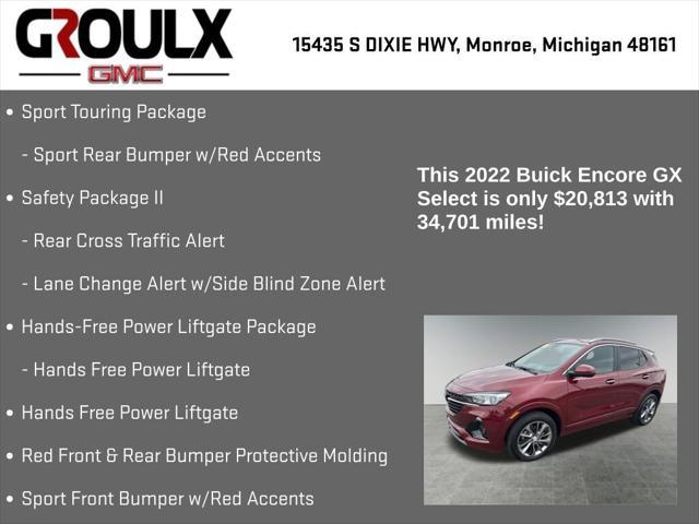 used 2022 Buick Encore GX car, priced at $20,813