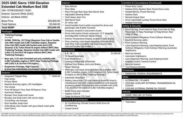 new 2025 GMC Sierra 1500 car, priced at $54,085