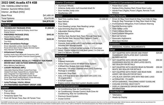 used 2022 GMC Acadia car, priced at $30,799