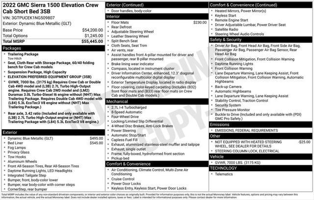 used 2022 GMC Sierra 1500 car, priced at $35,899