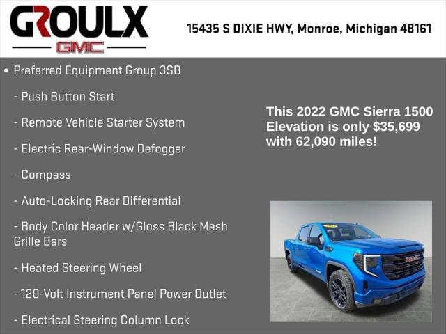 used 2022 GMC Sierra 1500 car, priced at $35,699