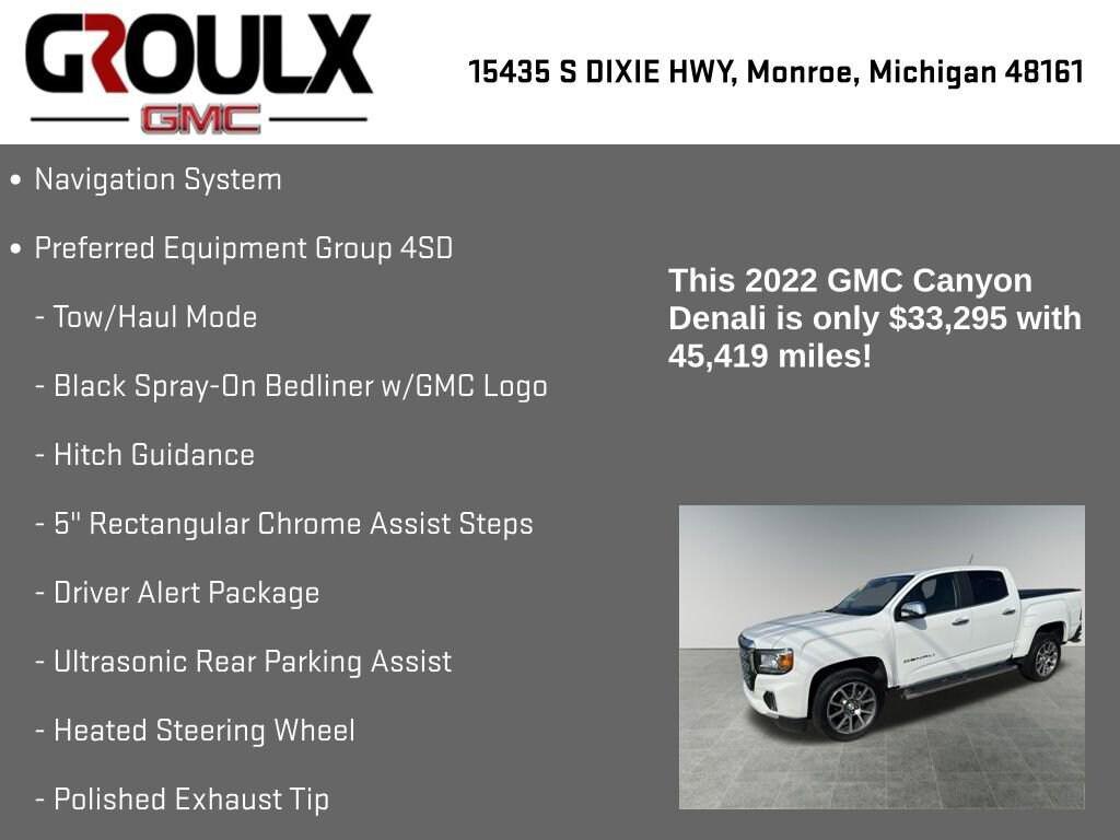 used 2022 GMC Canyon car, priced at $32,699