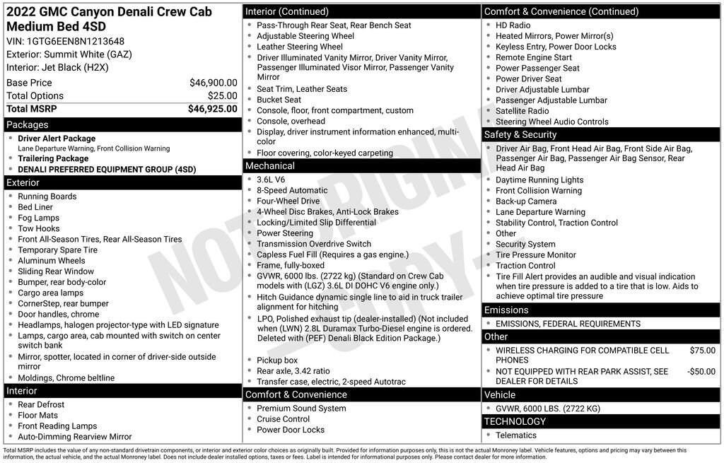 used 2022 GMC Canyon car, priced at $32,699