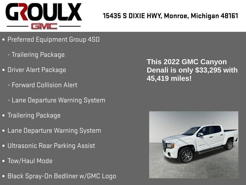 used 2022 GMC Canyon car, priced at $32,699