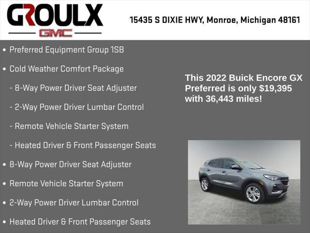 used 2022 Buick Encore GX car, priced at $19,395