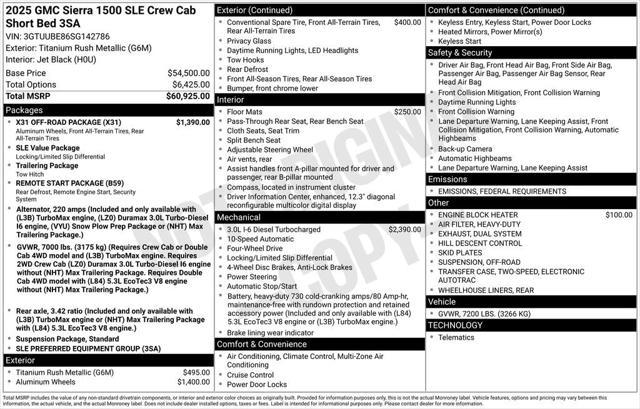 new 2025 GMC Sierra 1500 car, priced at $58,170