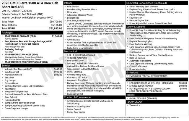 used 2023 GMC Sierra 1500 car, priced at $53,499